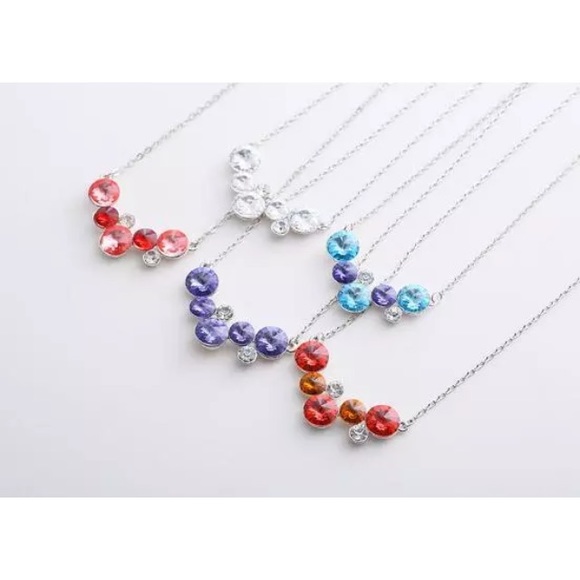 3 for $15 silver clear crystal pendant necklace - Picture 3 of 3